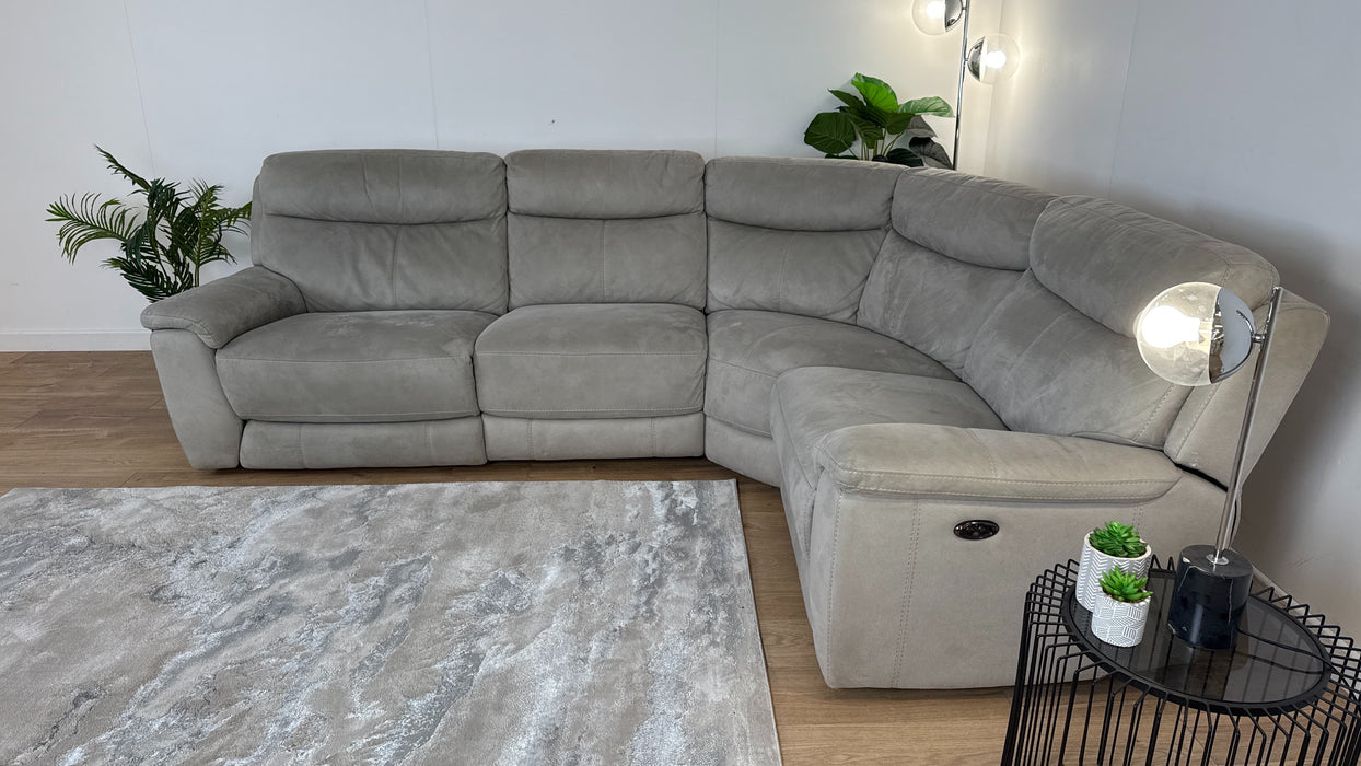 Hibbett 2 Corner 1 Fabric Power Recliner sofa