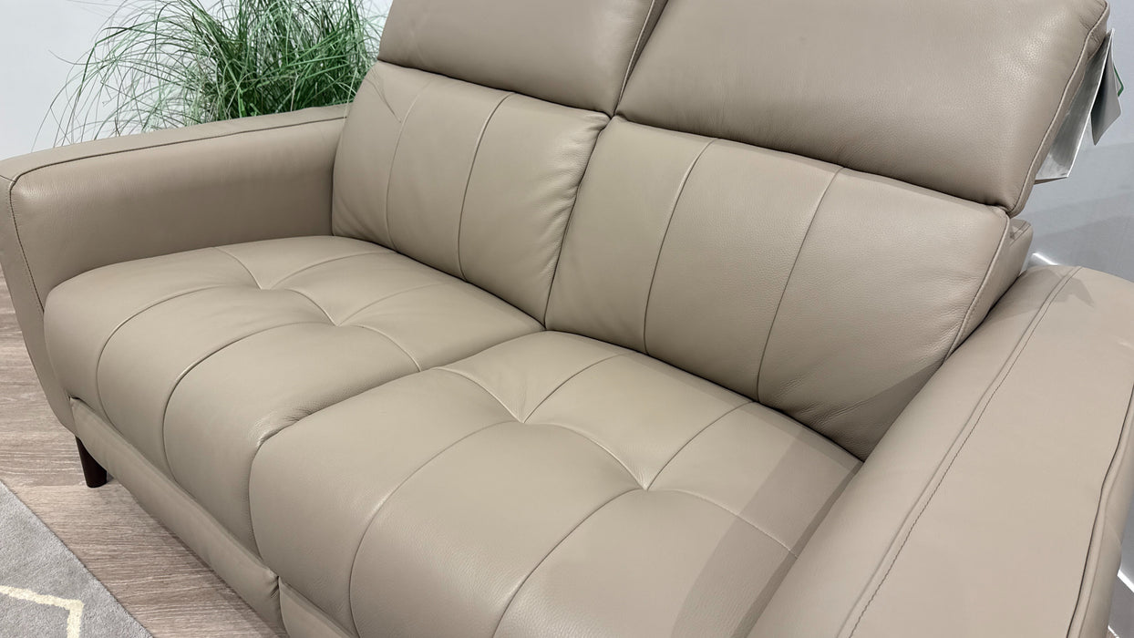 Sofology Jax Leather 2 Seater in Trusty Embossed Stone