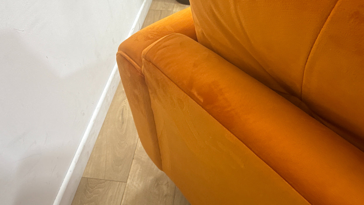 Sofology Islington Fabric 2 Seater in Sleek Tangerine