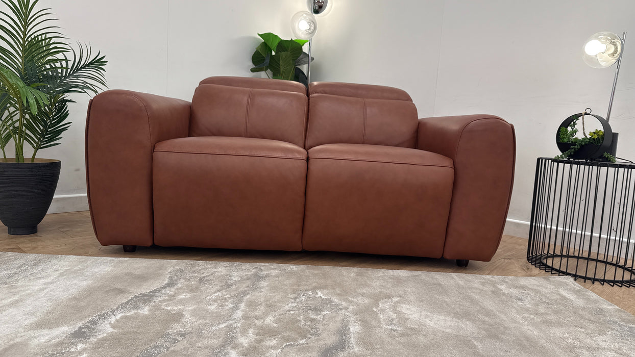 Sofology Bohemia Leather 2 Seater In Cognac