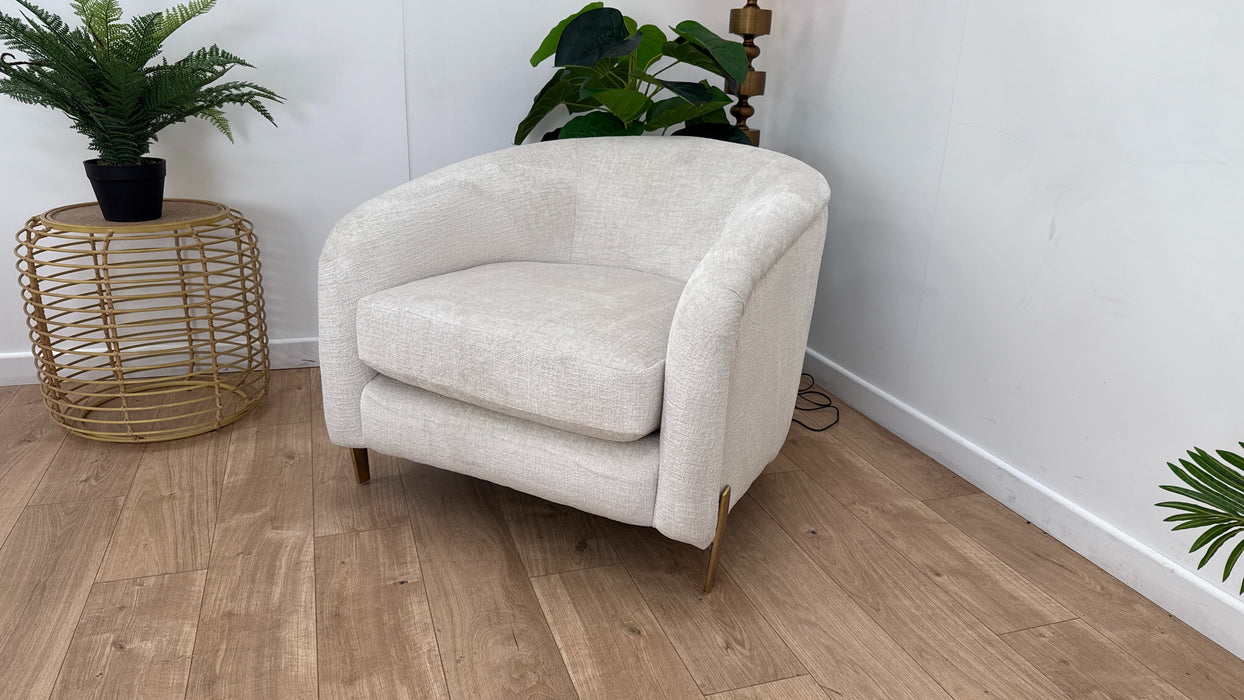 Sofology The Westwood Fabric Accent Chair in Teddy Chenille Mist