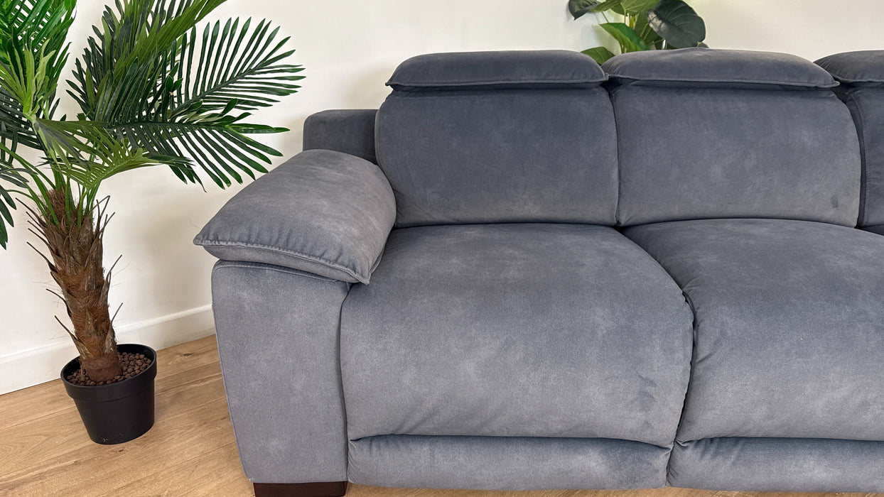 Sofology The Benz 3 Seater Sofa in Lifestyle Flecked Fabric Charcoal