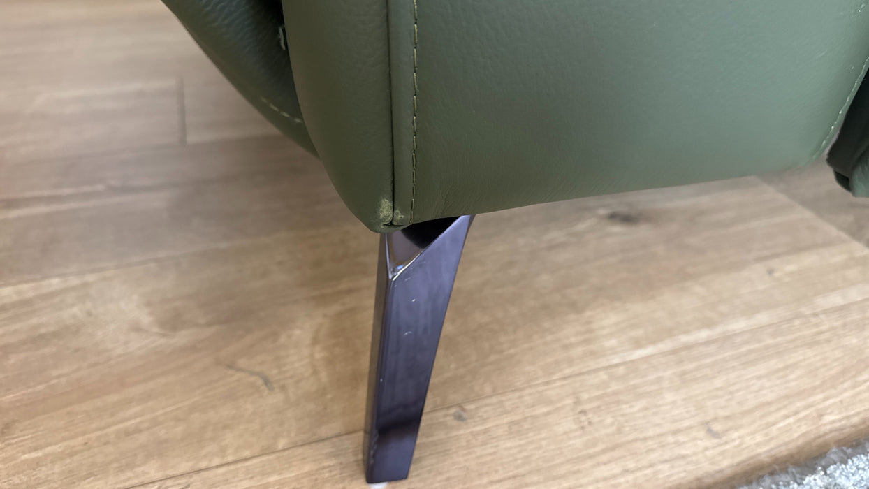 Sofology The Fratelli Leather Recliner 3 Corner 3 in Dark Olive