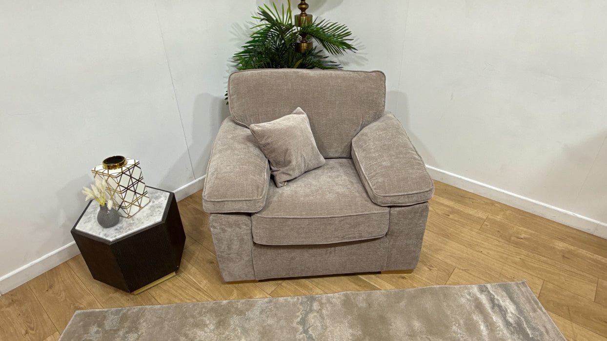 Sofology Brixton Fabric Chair in Soft Chenille Wicker
