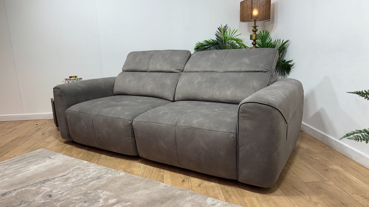 Sofology Riviera Fabric 3 Seater Motion Chaise in Lifestyle Flecked Mocha