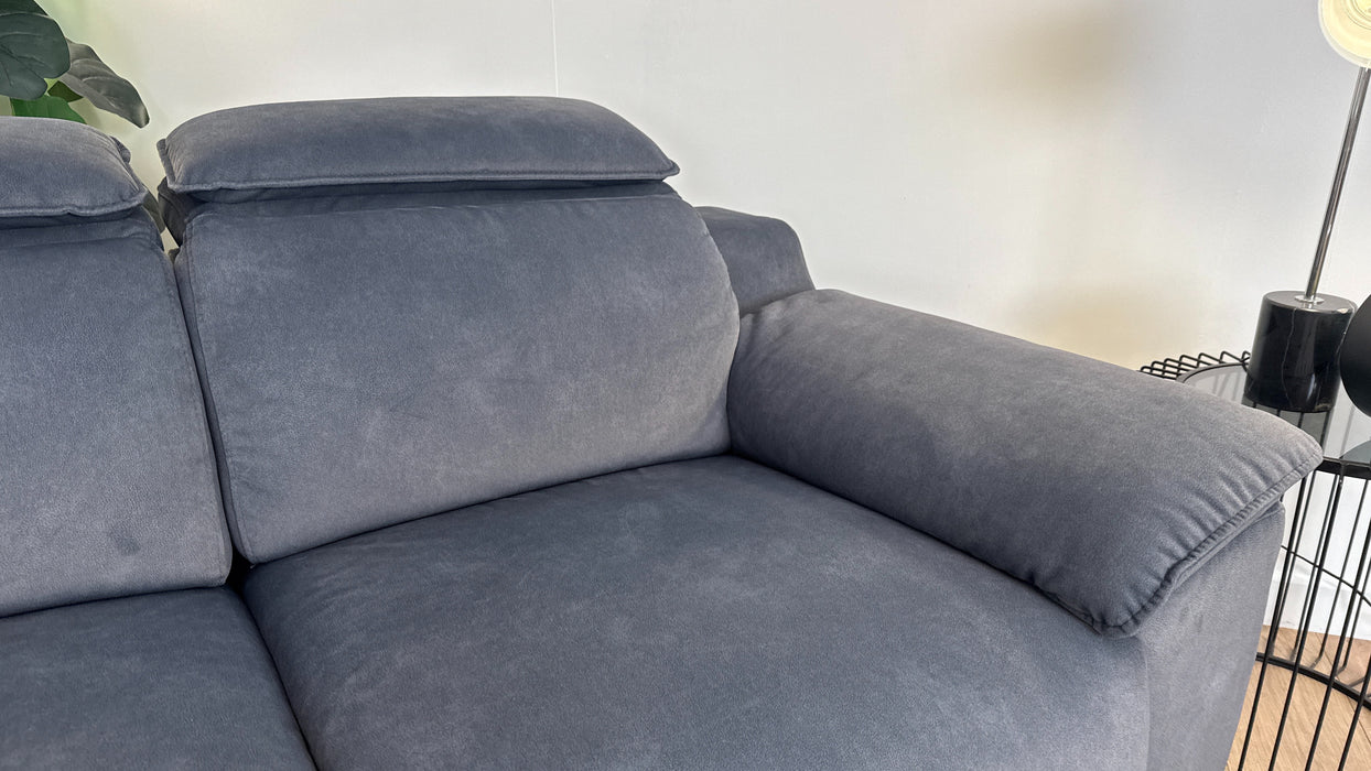 Sofology The Benz 3 Seater Sofa in Lifestyle Flecked Fabric Charcoal