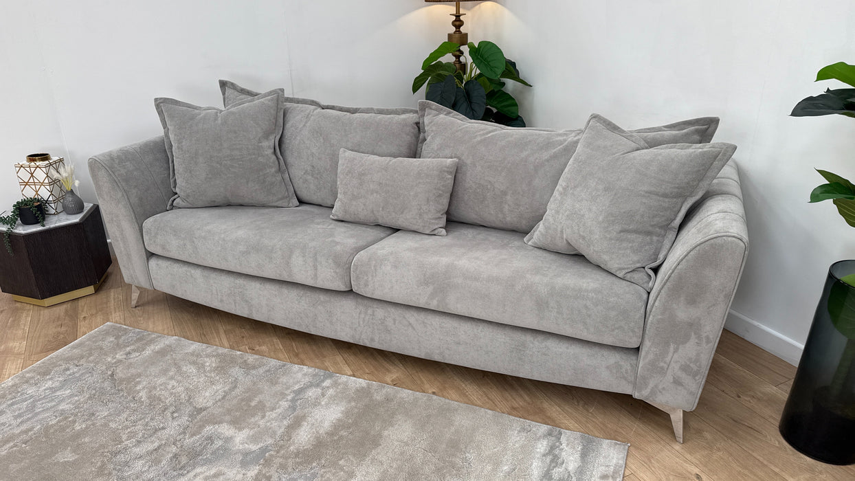 Sofology Luella Fabric Grande Sofa in Soft Sherpa Silver