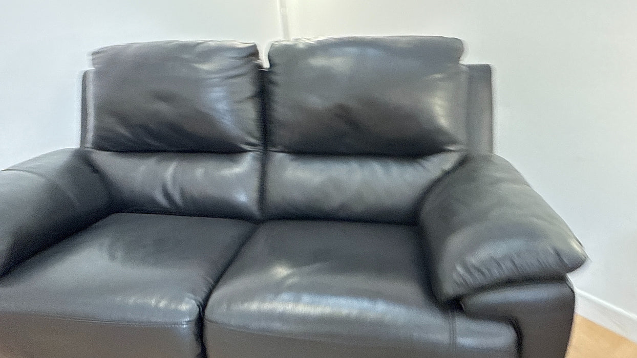 Falcon 2 Seater  - Leather Power Reclining Sofa - Black