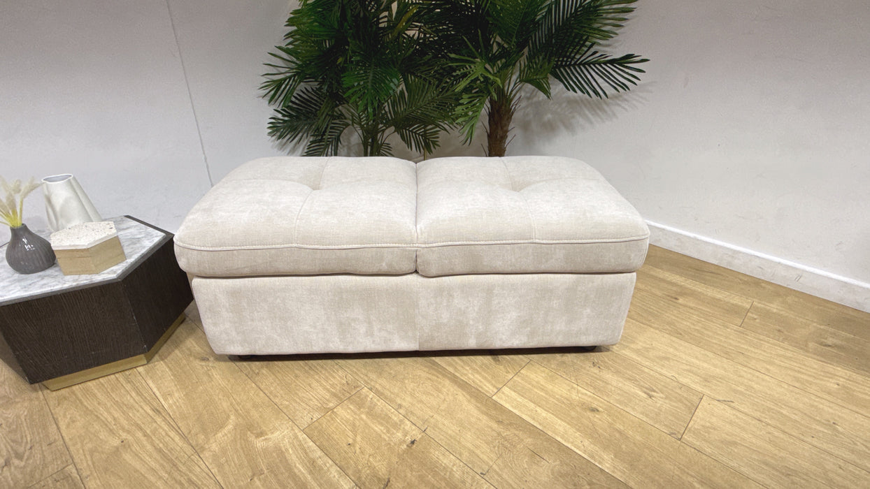 Sofology Riviera Fabric Dual Footstool in Chenille Cotton