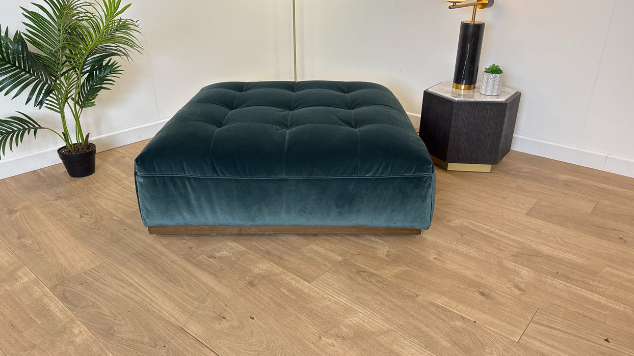 Weekend Footstool - Fabric - Biba Teal