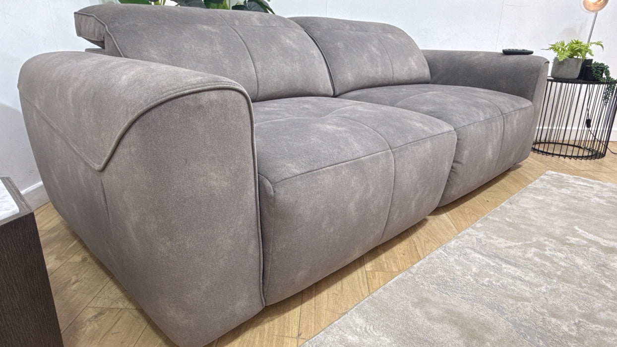 Sofology Riviera Fabric 3 Seater Motion Chaise in Lifestyle Flecked Mocha