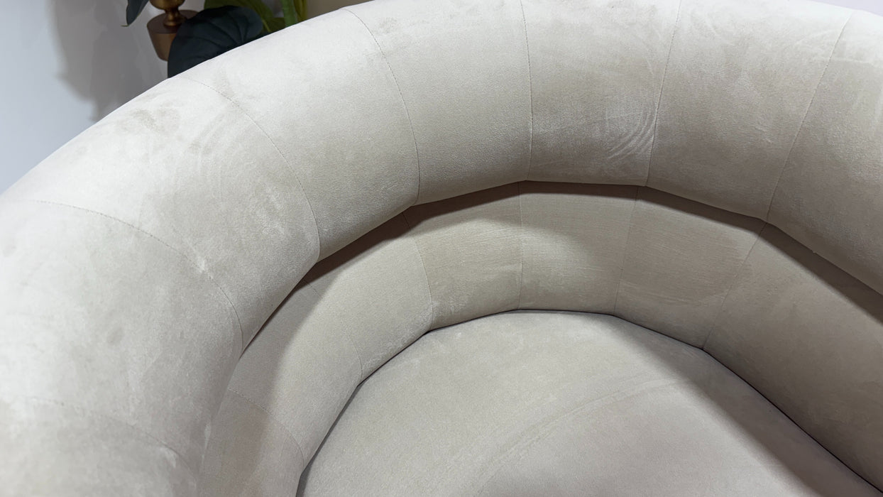 Sofology The Fitzrovia Fabric Accent Chair in Matt Velvet Stone Without Trim