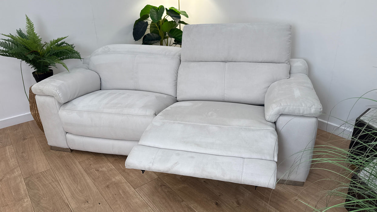 Sofology The Laurence 3 Seater Fabric Recliner Sofa in Lifestyle Textured Beige