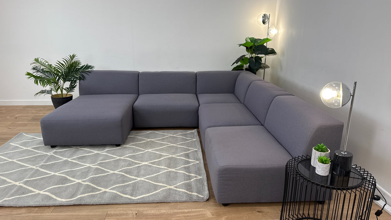 Salvia 2 Corner 2 Chaise Fabric Sofa