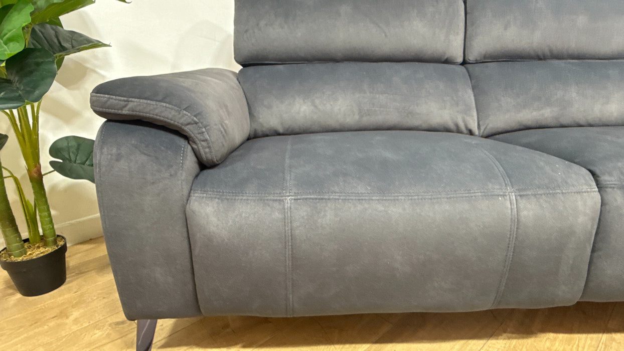 Sofology Bailey Fabric 2.5 Seater Power Recliner/Headrest in Lifestyle Flecked Anthracite