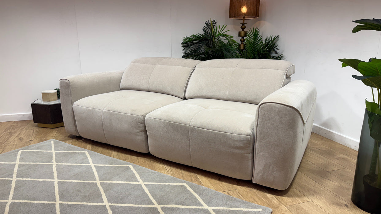 Sofology Riviera Fabric 3 Seater Motion Chaise in Relaxed Chenille Cotton