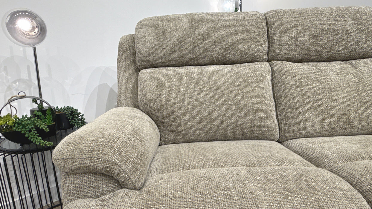 Sofology Gracie Fabric 3 Seater in Hopsack Chenille Linen