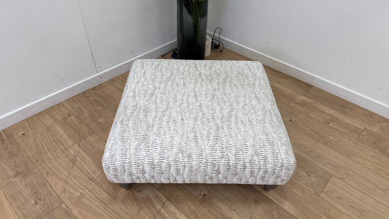 Sofology Highgrove Fabric Designer Footstool in Textured Pebble