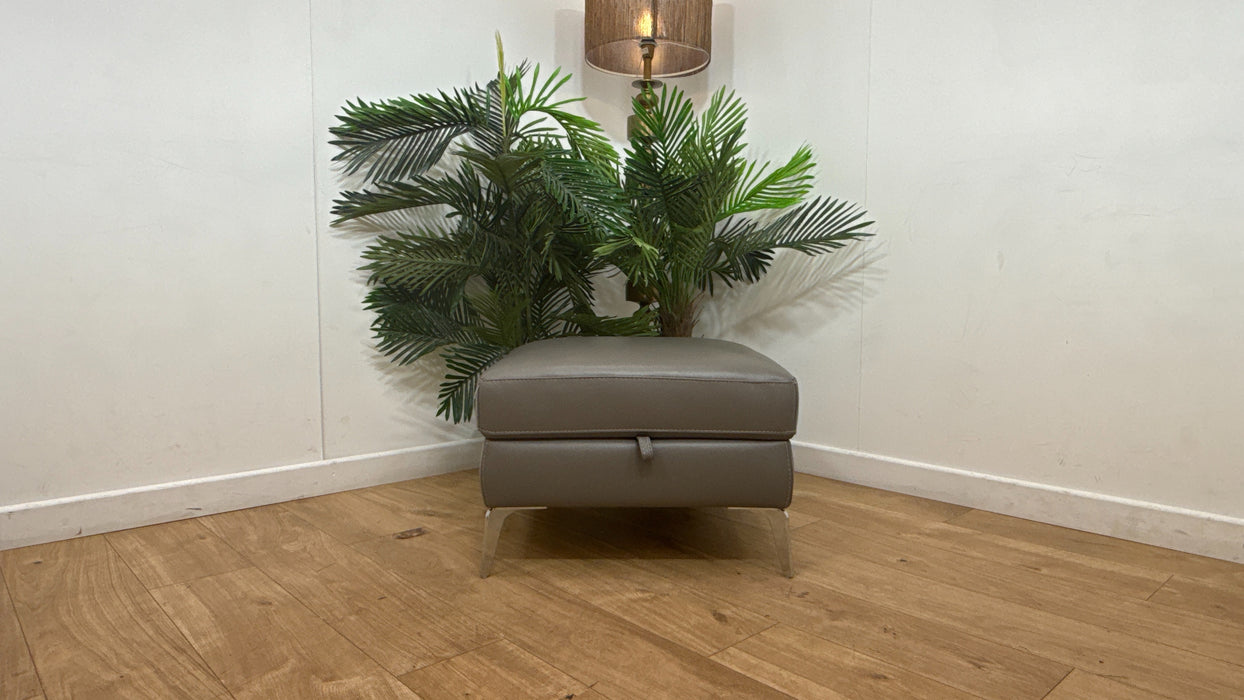 Sofology Illinois Storage Footstool in Trusty Soft Sheen Fossil Grey