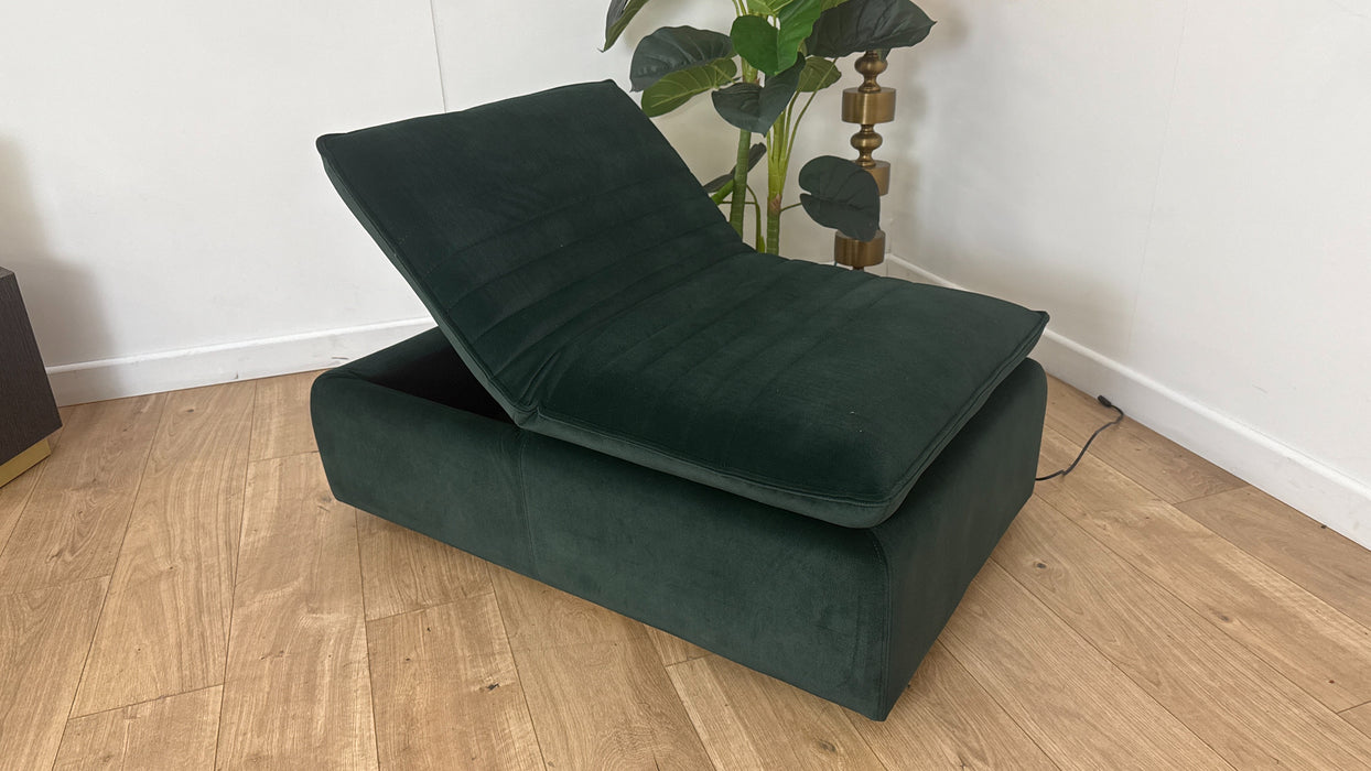 Sofology Illinois Fabric Dual Storage Footstool in Lifestyle Mottled Dark Green