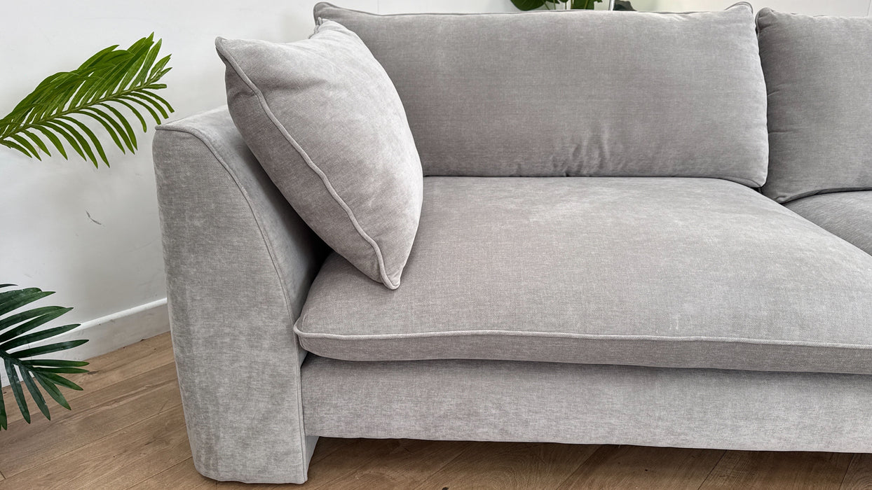 Sofology The Ziggy 4 Seater in Textured Chenille Fabric in Grey