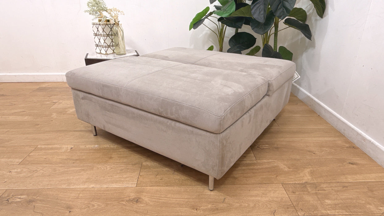 Sofology Illinois Fabric Designer Footstool in Toronto Grey