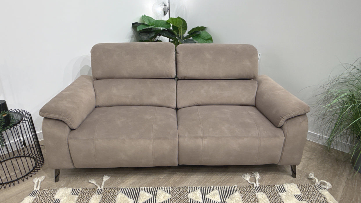 Sofology Bailey Fabric 2.5 Seater Power Recliner/Headrest in Lifestyle Flecked Nutmeg