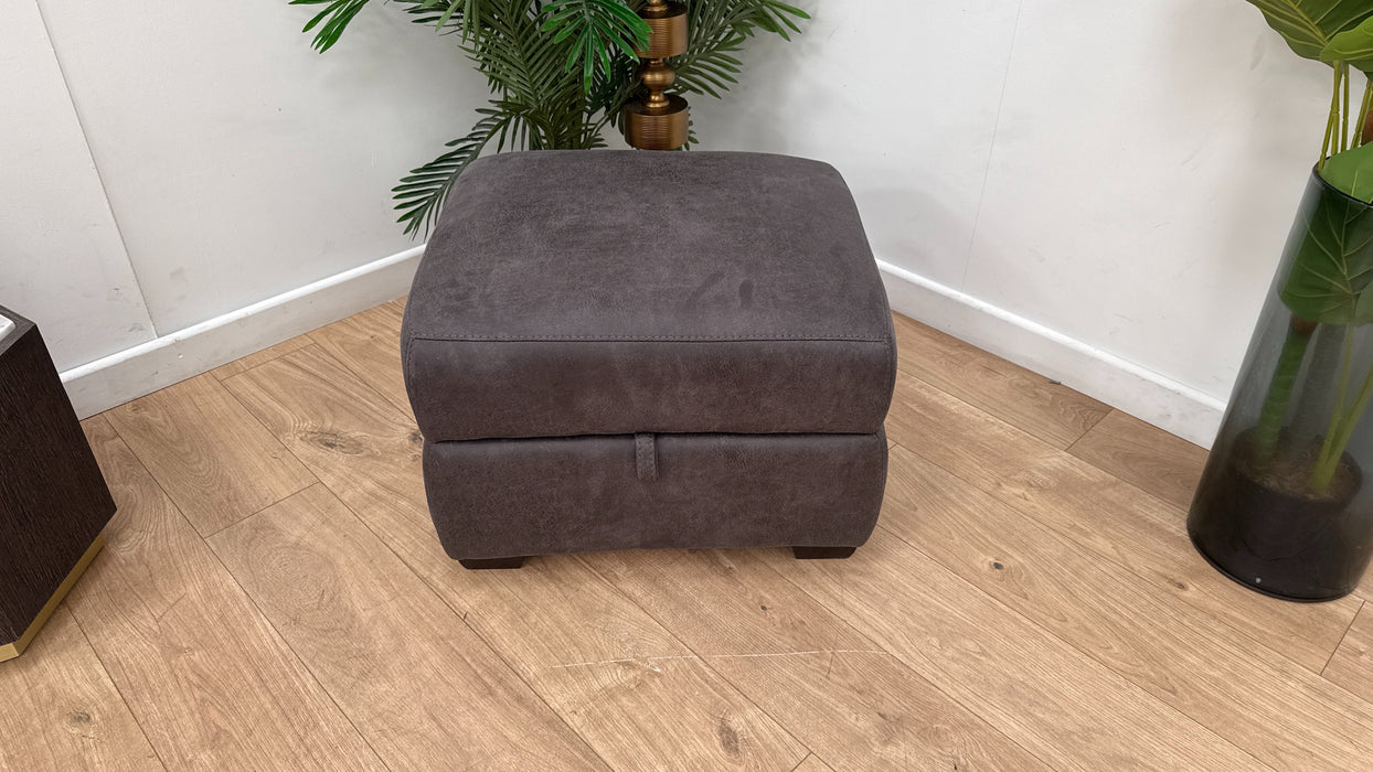DFS The View Fabric Storage Footstool in Charcoal