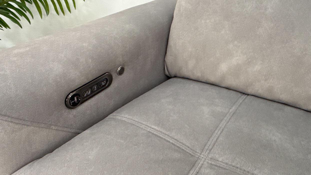 Sofology Marvella Fabric Recliner 4 Seater Split in Stone