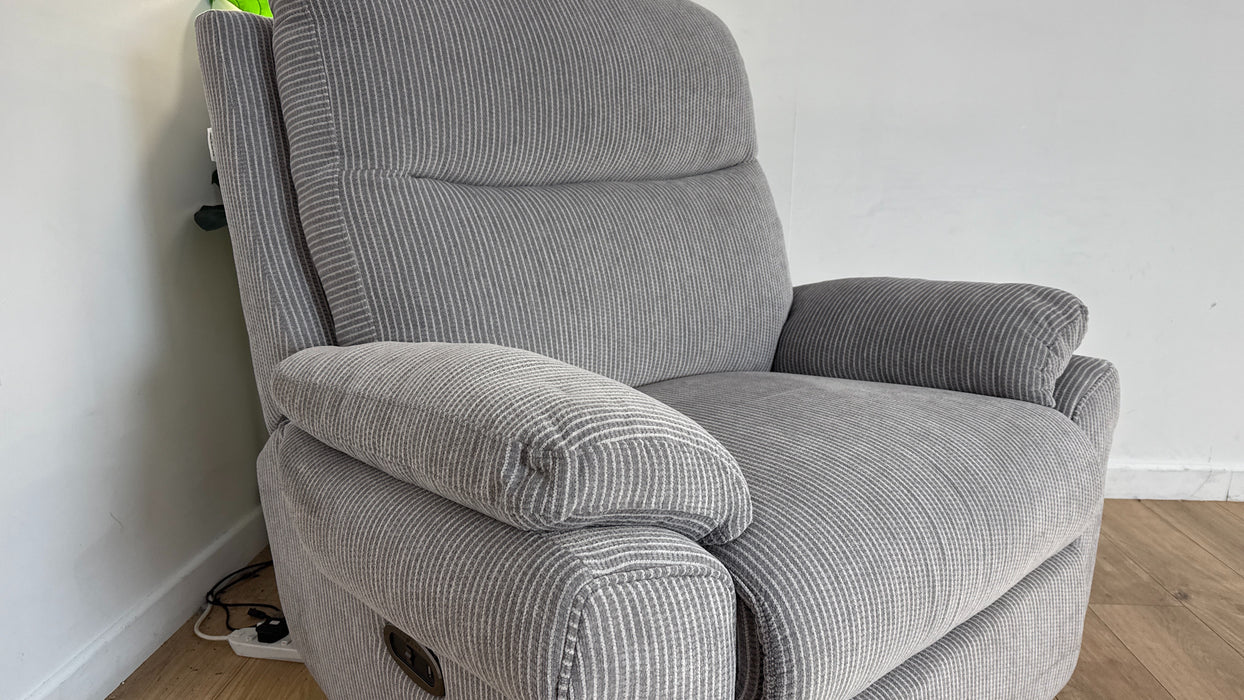 DFS The Tamla Fabric Reclining Chair in Silver