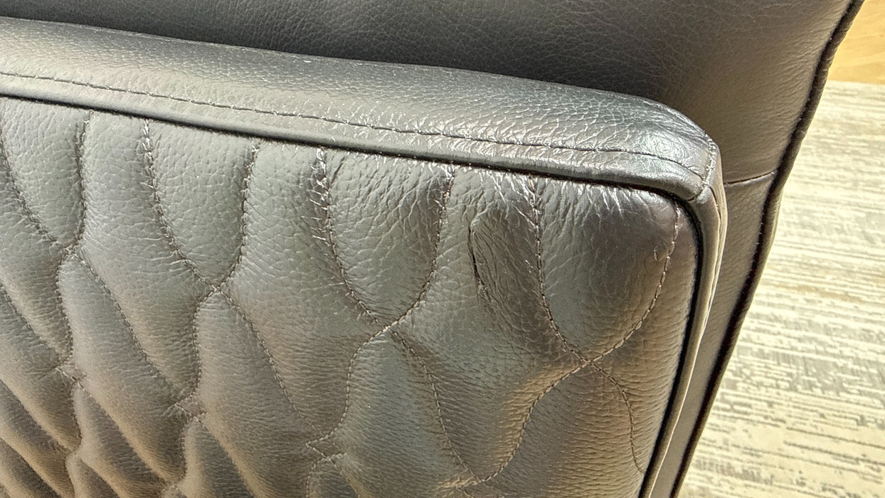 Sofology The Muse Leather 2.5 Seater in Trusty Embossed Jet Black