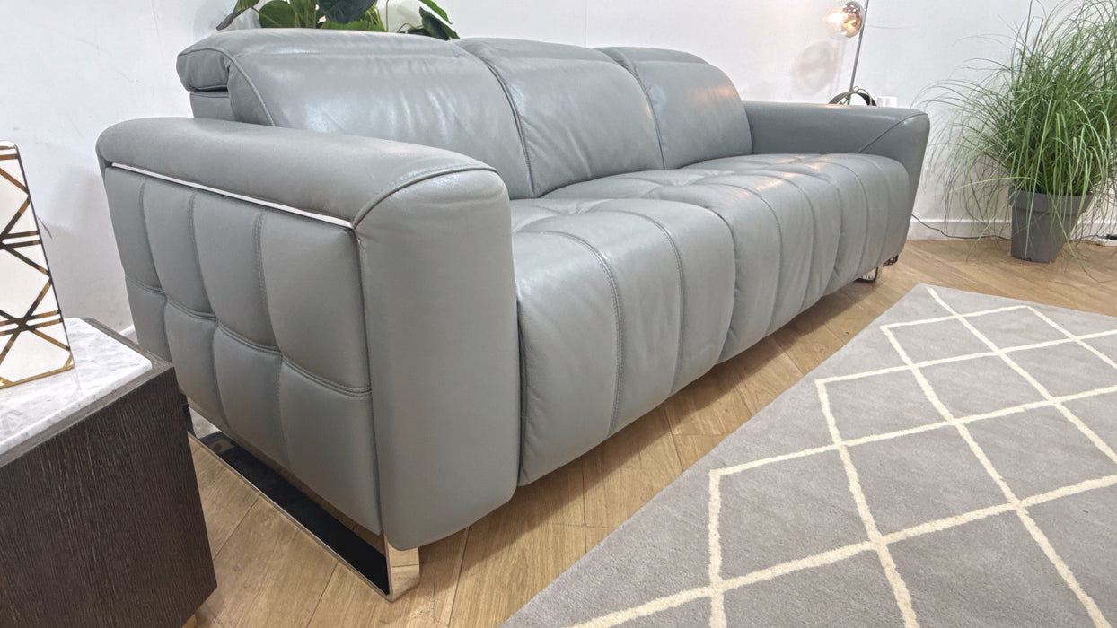 Sofology Marvella Leather 3 in Granite Teal