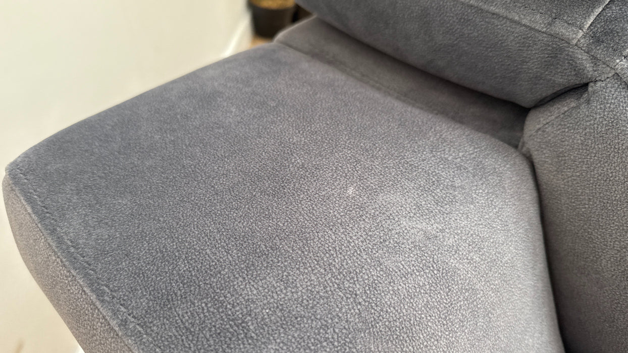 Sofology The Benz 3 Seater Fabric Recliner Sofa in Lifestyle Flecked Fabric Charcoal