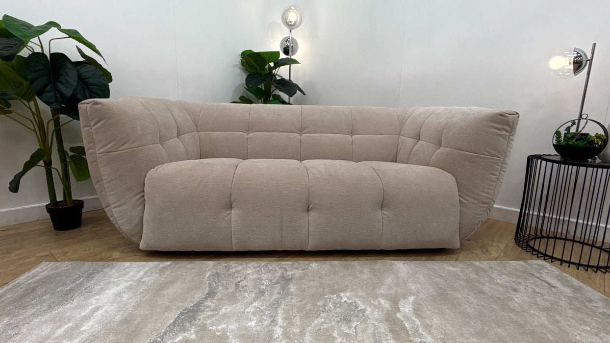 Sofology Lunar Fabric 2 Seater in Textured Chenille Stone
