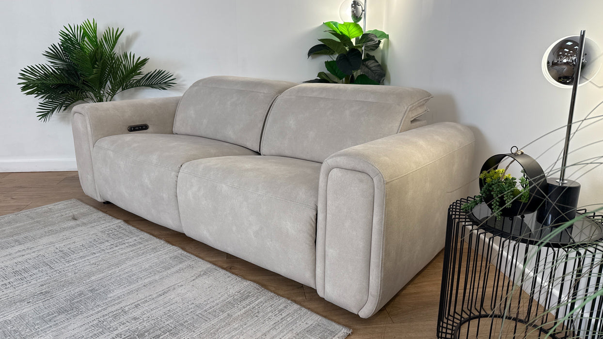 Sofology The Premiere 2.5 Seater Recliner Sofa in Lifestyle Flecked Fabric Ivory