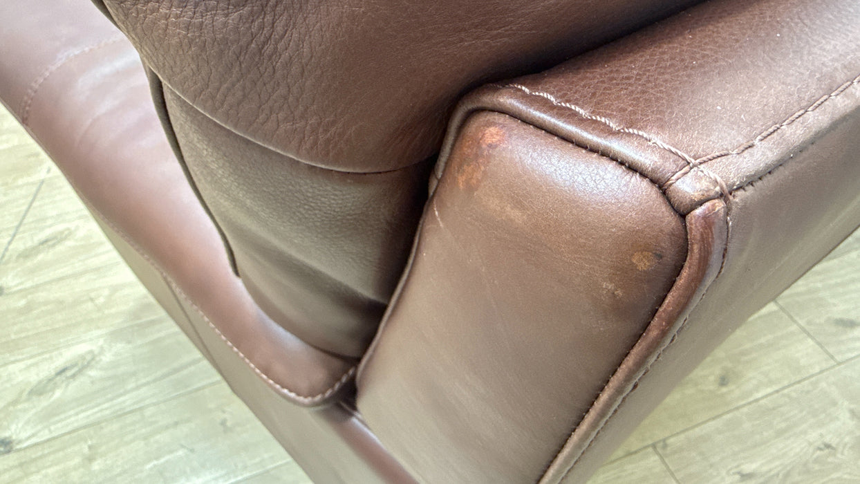 Sofology Santina Leather 3 Seater in Relaxed Soft Brown