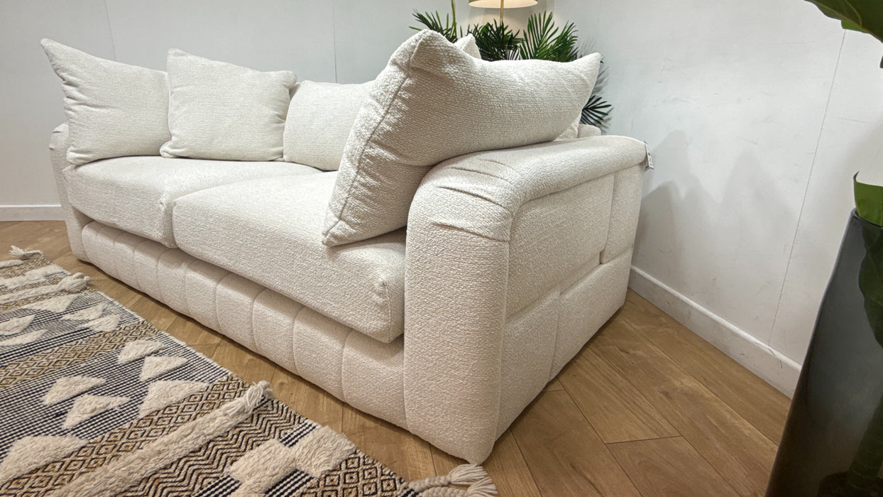 Sofology Westwood Fabric 3 Seater No Trim in Soft Boucle Ecru All Over