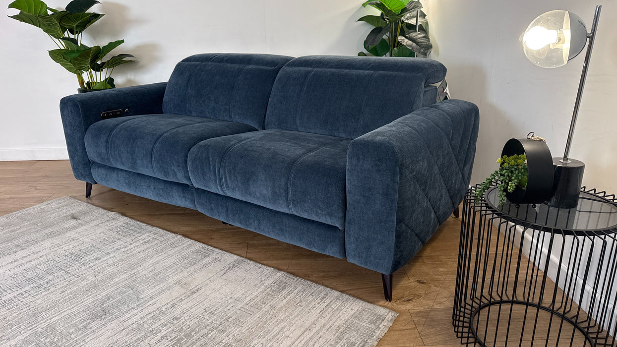 Sofology Allure Fabric Recliner 2.5 in Denim