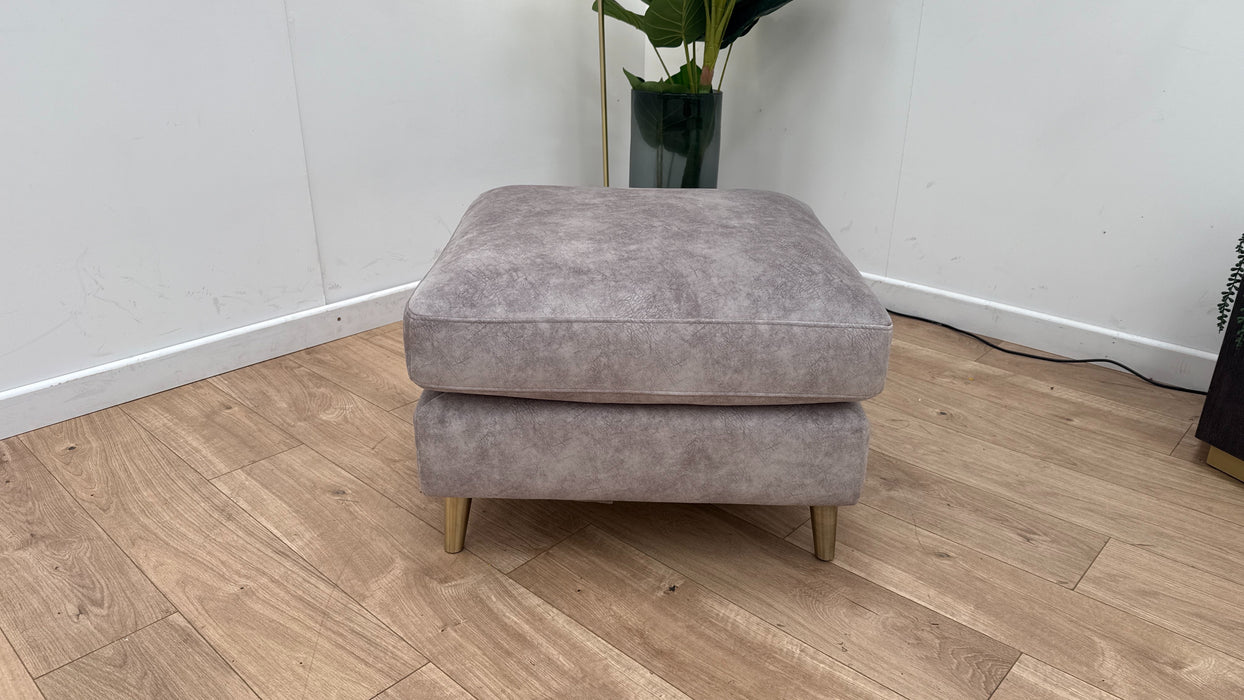 Sofology The Hackney Fabric Footstool in Lifestyle Dapple Stone All Over