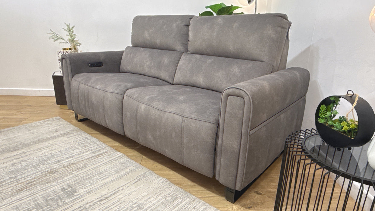 Sofology Ravello Fabric 2.5 Seater Power Recliner in Lifestyle Flecked Mocha