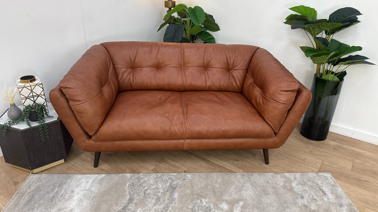 Sofology Hygge Leather 2 Seater in Relaxed Soft Tan