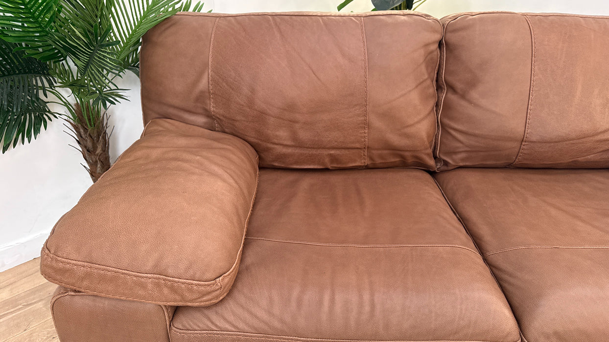 Sofology Linara Leather 2 Seater in Apollo Espresso