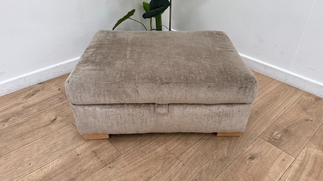 Sofology Cove Fabric Storage Footstool in MInk