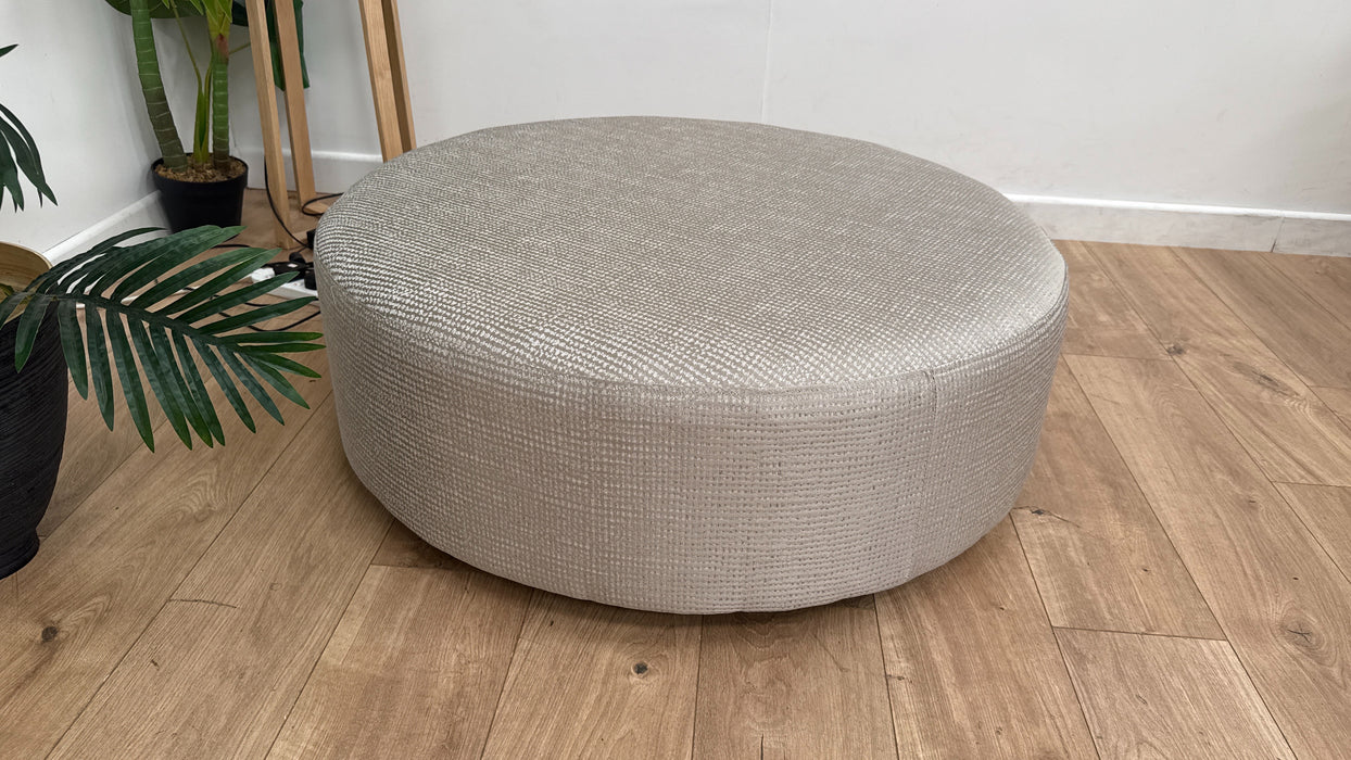 Sofology Ascot Fabric Designer Footstool in Natural