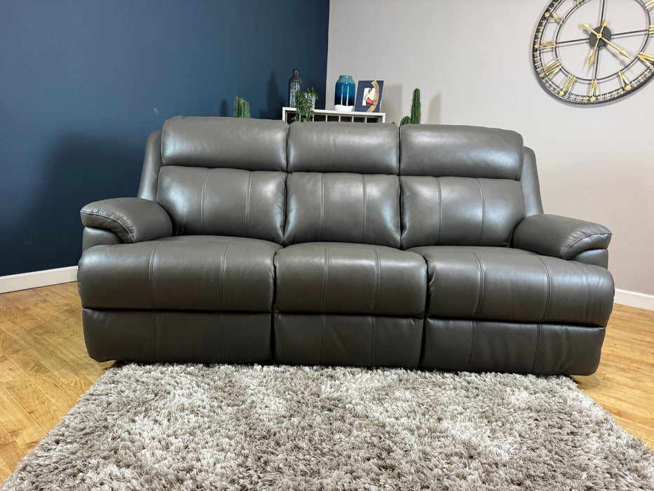 Gracie 3 Seater Leather Trusty Sheen Storm (WA2)