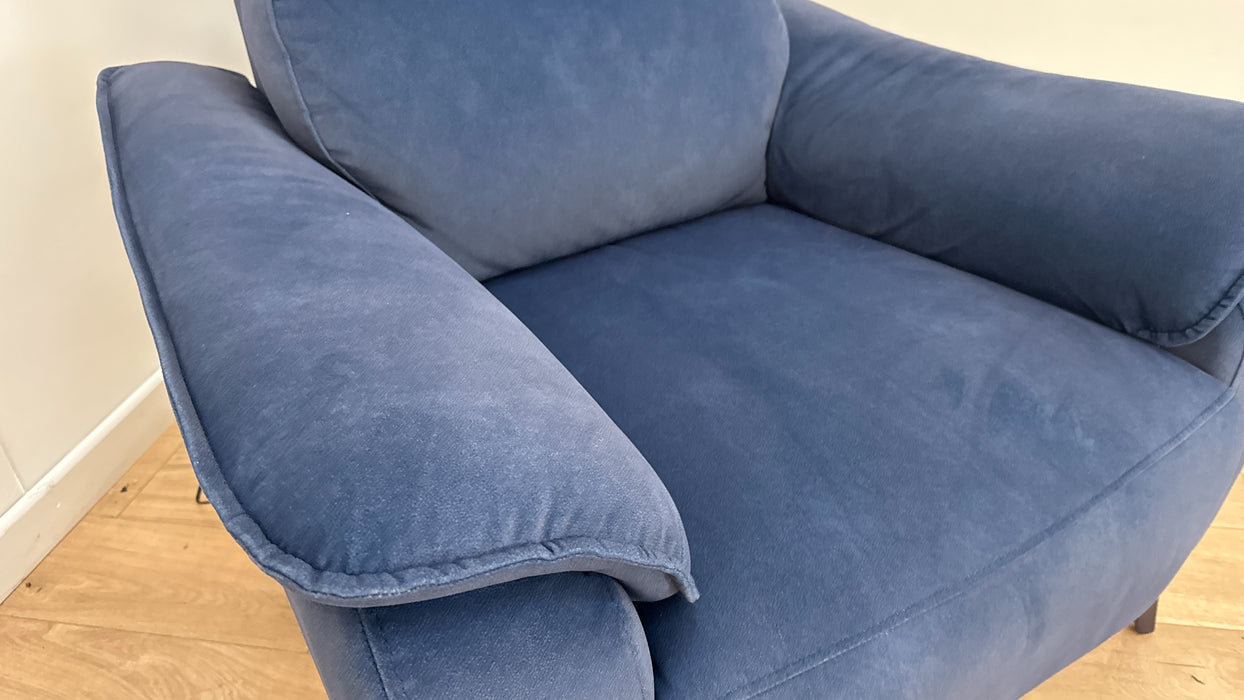 Sofology The Arlo Fabric Chair Power Recliner in Lifestyle Flecked Navy