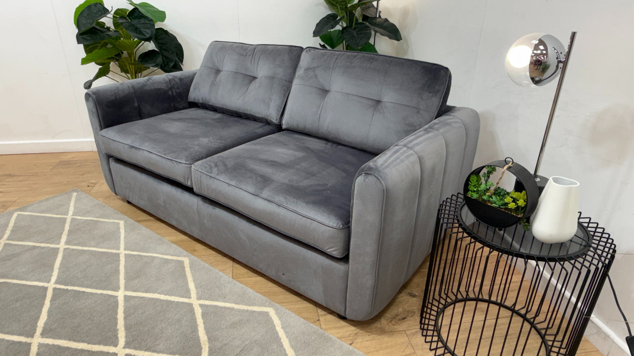 Sofology Islington Fabric 3 Seater Hybrid Pocket Sofa Bed in Sleek Grey