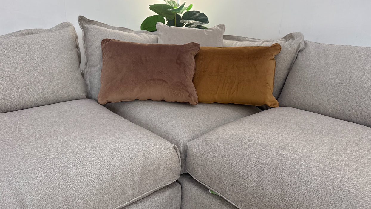 Sofology Gaia Fabric 3 Corner 1.5 Terminal in Lifestyle Woven Linen Mix