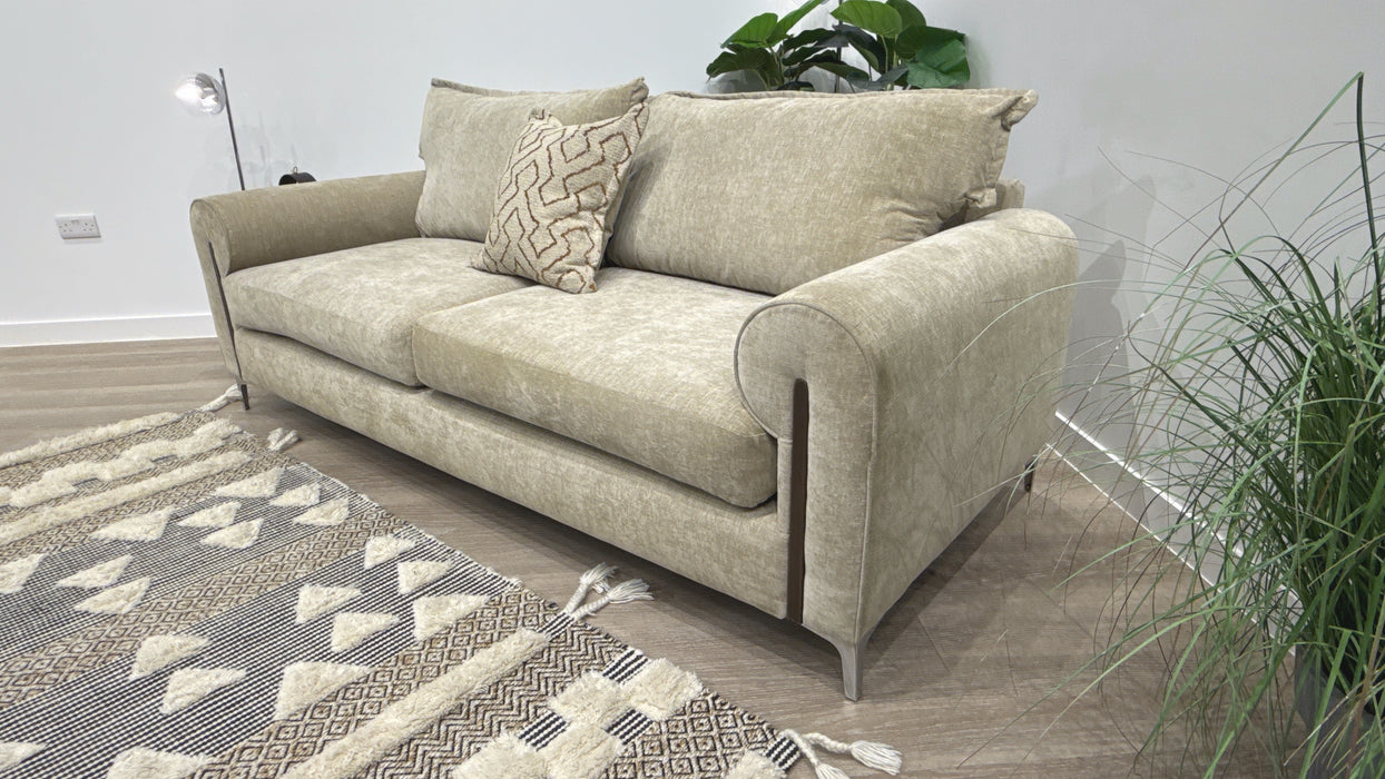 Sofology Porter Fabric 3 Seater in Ivory/Otis Mono Mix