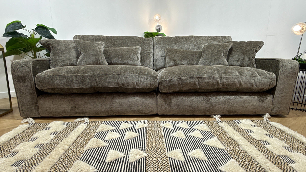 Sofology Bellagio 4 Seater Split Reversible Extra Flex Interior in Chunky Luxe Chenille Fennel